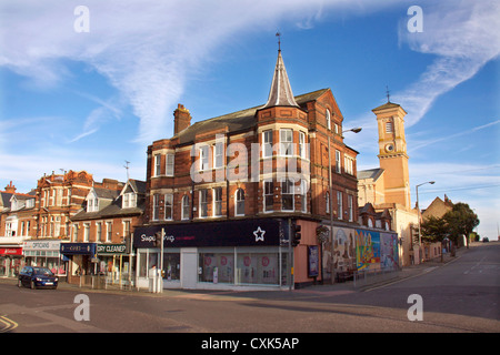 shops and buildings in the Dovercourt town centre,harwich,england,uk Stock Photo