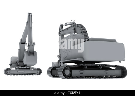 Grey model of the diggers Stock Photo