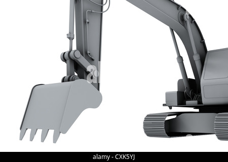 Grey model of the digger Stock Photo