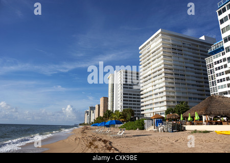 apartments hotels and beachfront developments fort lauderdale beach florida usa Stock Photo