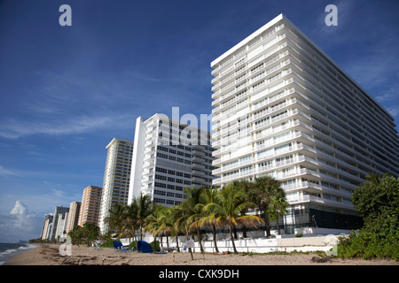 apartments hotels and beachfront developments fort lauderdale beach florida usa Stock Photo