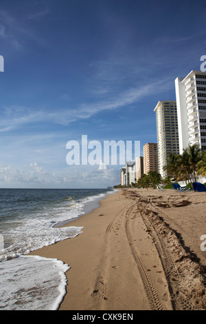 apartments hotels and beachfront developments fort lauderdale beach florida usa Stock Photo