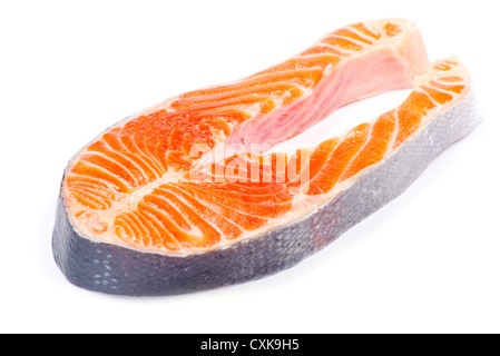 salmon fillet isolated on white background Stock Photo - Alamy