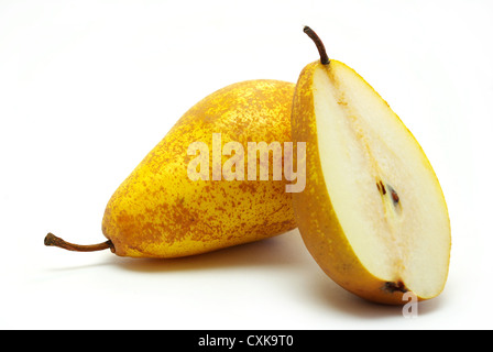 The ripe pears isolated on the white Stock Photo