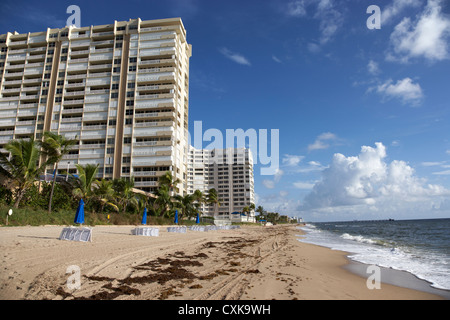 apartments hotels and beachfront developments fort lauderdale beach florida usa Stock Photo