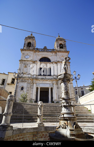 The church of the saints Valentino and Damiano in San Valentino Citeriore, Italy. Stock Photo