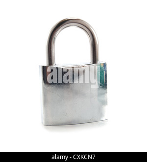 One metal lock, macro, isolated on white background Stock Photo - Alamy