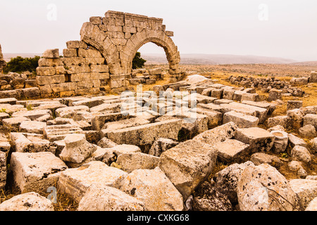 Qalaat Samaan: Ruins of the Church of Saint Simeon Stylite near Aleppo, Syria Stock Photo