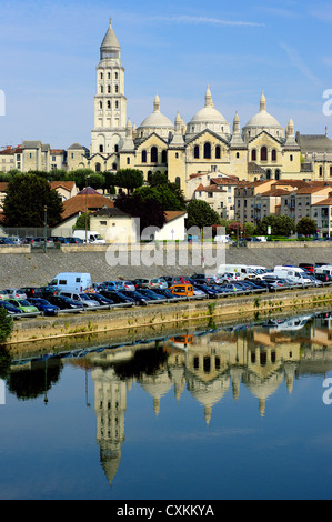 Perigeux Cathedral St Front Dordogne river Aquitaine France Stock Photo