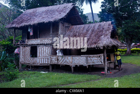 Traditional village home in Erap valley, Papua New Guinea Stock Photo