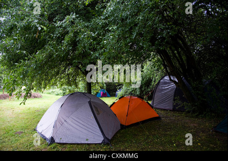 Camping Tents, Freiburg, Baden-Wurttemberg, Germany Stock Photo