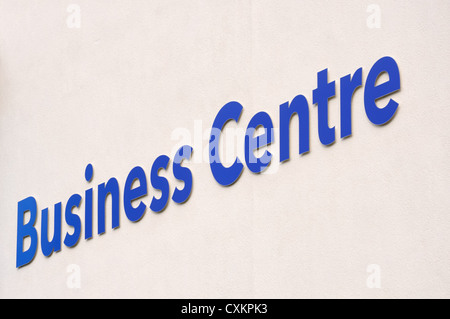 Business centre sign on the exterior of Glasgow Clyde college, Cardonald, Scotland, UK Stock Photo