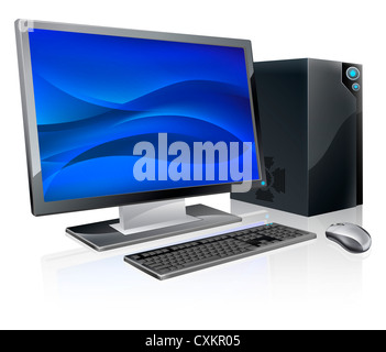 Computer Case with Monitor, Keyboard, Mouse and Responsive Web Design ...