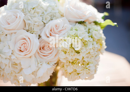 Flower Arrangement at Wedding, Toronto, Ontario, Canada Stock Photo