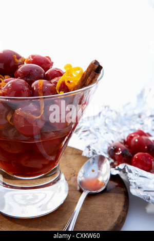 Homemade Maraschino Cherries Stock Photo