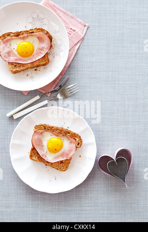 Eggs in the Hole Stock Photo