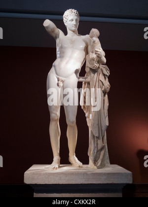 Marble statue of Hermes at Olympia Historical Museum, Greece Stock Photo