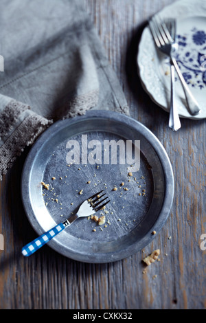 Empty Pie Plate Stock Photo