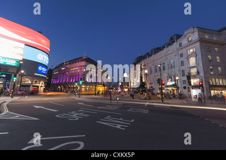 Piccadilly Circus at night, London, England Stock Photo