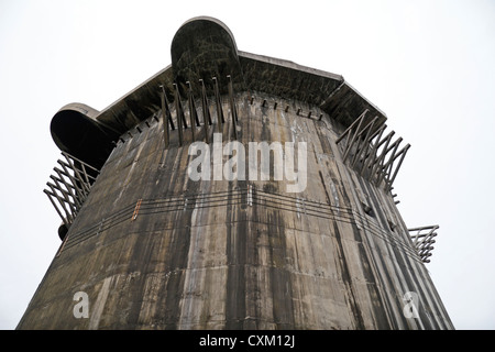 The massive G-Tower German World War Two anti-aircraft flak tower (flackturme) in Augarten, central Vienna, Austria. Stock Photo