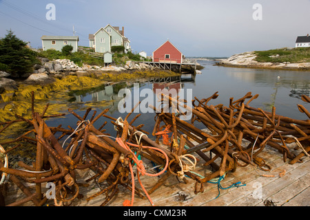Peggy's Cove fishing village in Nova Scotia, Canada Stock Photo