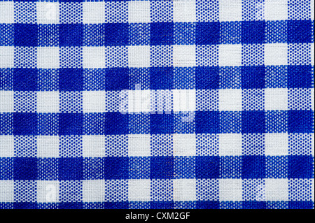 A green checked gingham tablecloth as a background Stock Photo