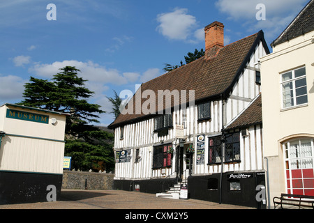 Timber framed building a curry house Market Place Diss Norfolk England UK Stock Photo