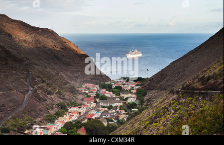 Cruise Liner in Jamestown Bay St Helena Island South Atlantic with ...