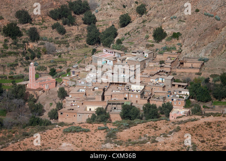 Small village in Atlas Mountains, Morocco Stock Photo