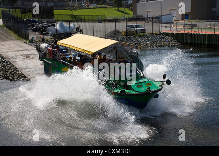 The Halifax Harbour Hopper tour on a Larc V amphibious military vehicle Stock Photo