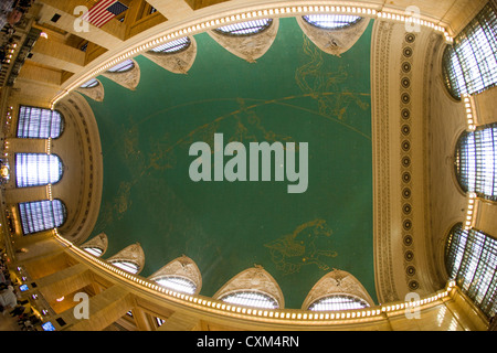 The ceiling of the Grand Central Station in New York Stock Photo