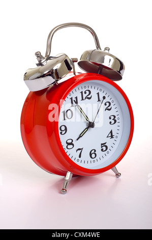 red alarm clock old fashioned free