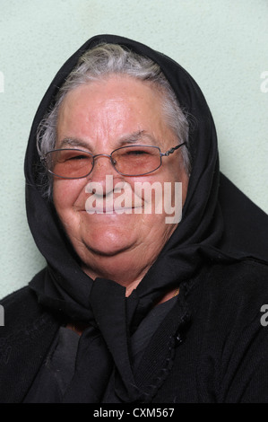 Portrait of an happy elderly woman Stock Photo