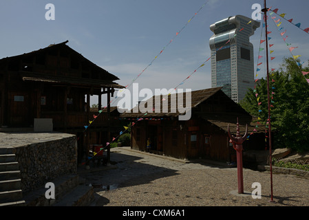 ibm building beijing from ethinic minorities park china Stock Photo