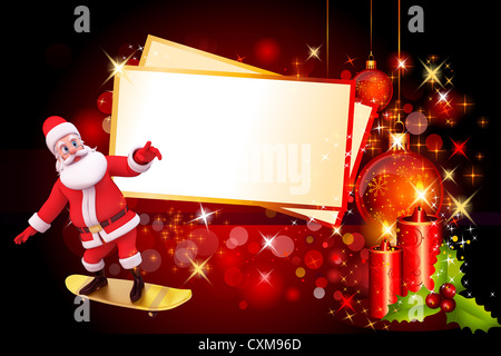 santa claus on red color background with many gifts Stock Photo - Alamy