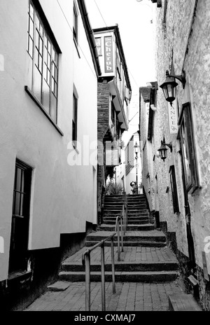 Dartmouth town centre showing old street dating back to 1147 and 1190. Stock Photo