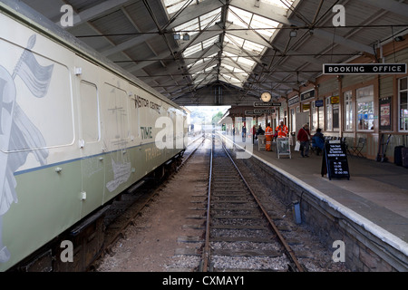 Kingswear railway station a terminus for Dartmouth. Stock Photo