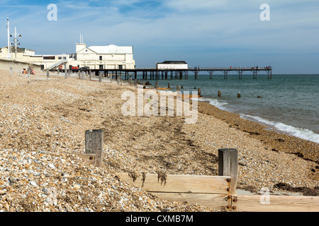 View along Bognor Regis Beach, West Sussex England UK Stock Photo