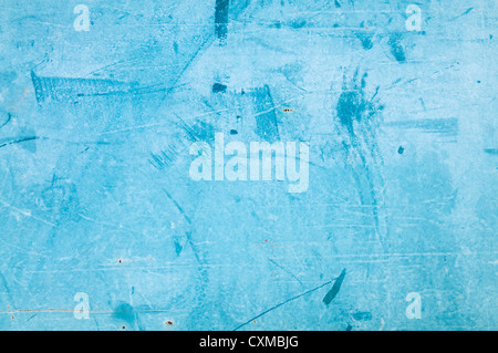 Metal texture - Rusty metal wall painted with blue color. Stock Photo