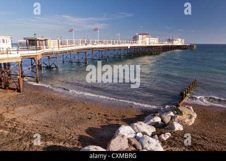 The beach and pier at Worthing West Sussex England UK Stock Photo