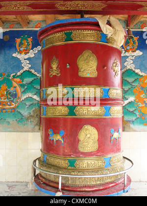 alchi monastery, chos-khor, temple entrance, alchi, jammu and kashmir, india Stock Photo