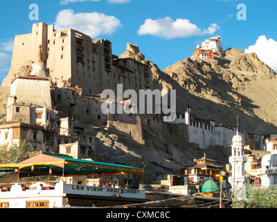 leh, town centre and royal palace, jammu and kashmir, india Stock Photo