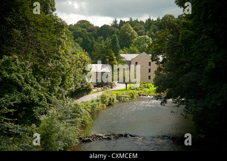 view upstream from the Brig' O' Doon, Alloway, Ayrshire. Scotland. Stock Photo