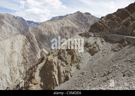 srinagar-leh-highway between khalsi and lamayuru (national highway 1d), jammu and kashmir, india Stock Photo