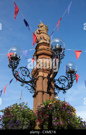 Town of Jedburgh, Scotland. Close up view of the Jubilee Fountain at Market Place. Stock Photo