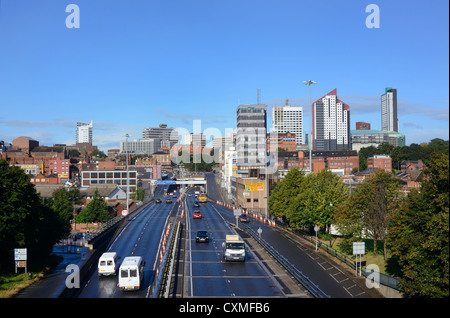 traffic heading too and from the city of leeds yorkshire uk Stock Photo