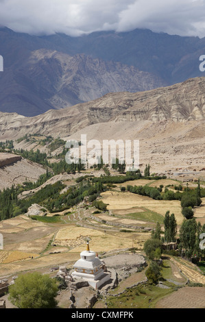 Chorten near Likir monastery, Jammu and Kashmir, India Stock Photo