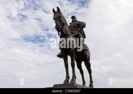 General Thomas "Stonewall" Jackson statue at Manassas National Battlefield Park - USA Stock Photo