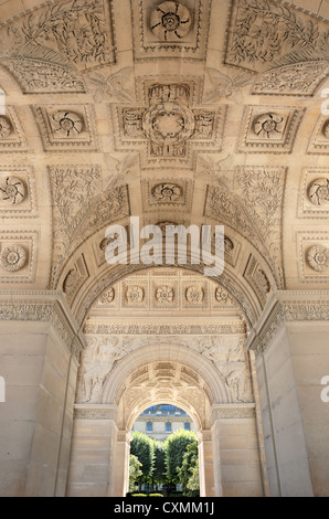 Ceiling of Arc de Triomphe du Carroussel Near the Louvre Museum in Paris, France. Stock Photo