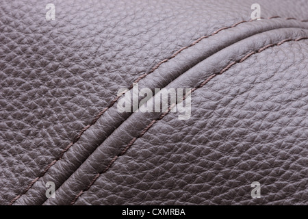 A brown leather background Stock Photo